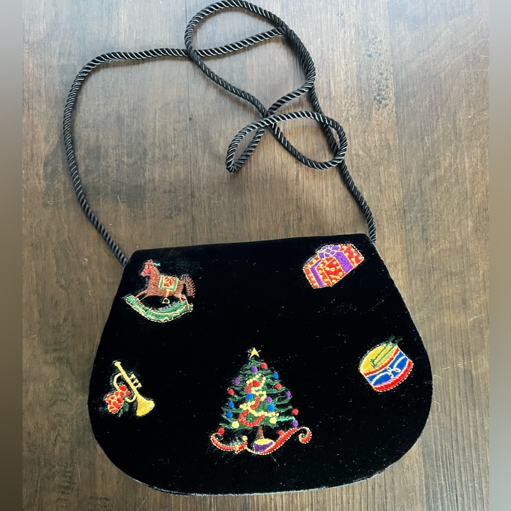 Karen Scott Vintage velvet Crossbody